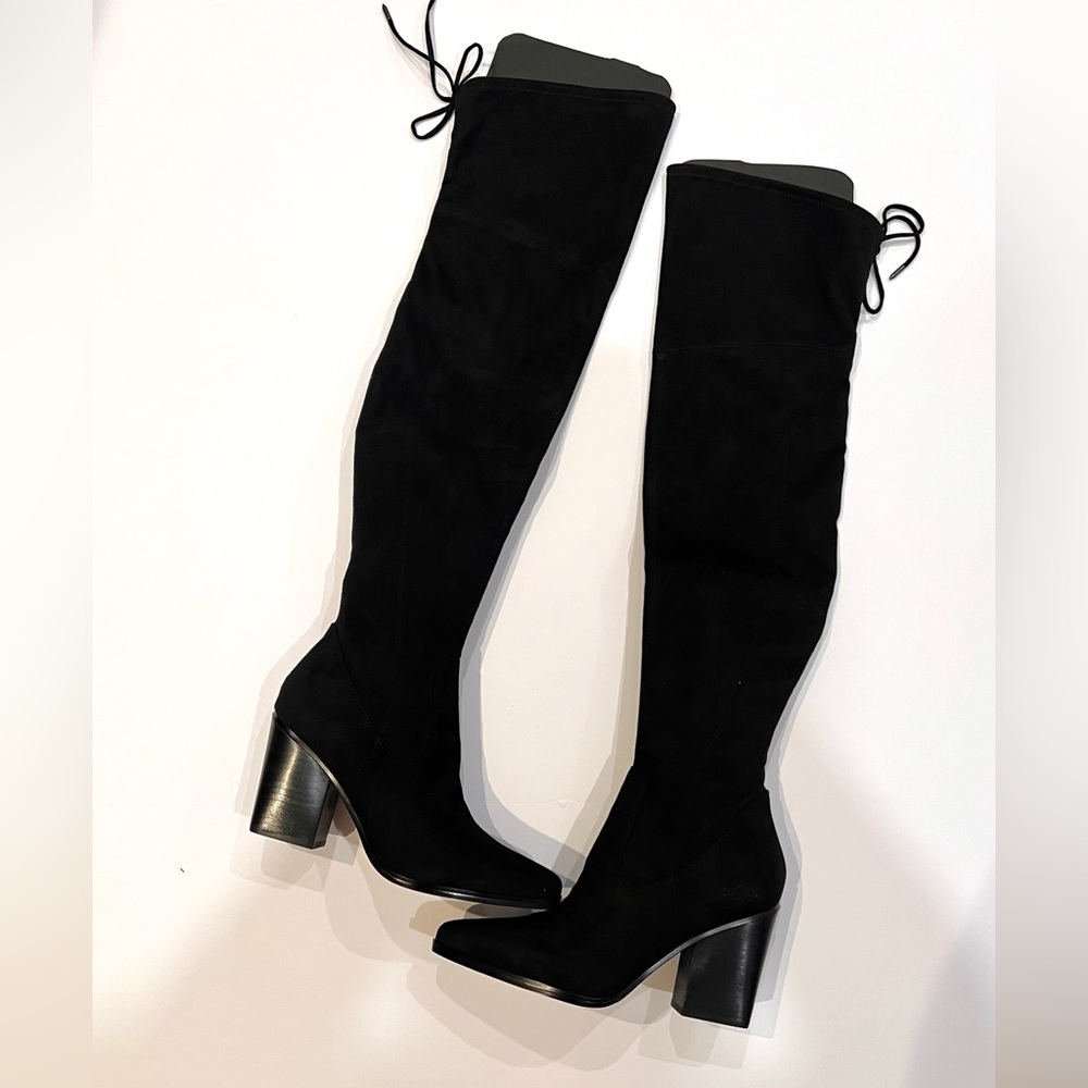Marc Fisher Black Over-the-Knee Boots Heels NEVER WORN NWT